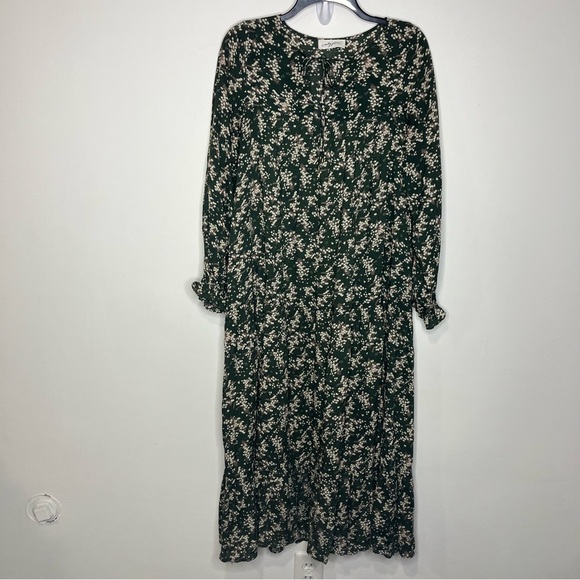 CJLA Carly Jean Los Angeles Green floral Laura dress boho women’s size small - Picture 3 of 10
